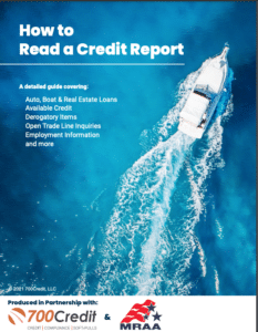 Cover of MRAA's How to Read a Credit Report with boat creating wake in ocean