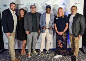 NMAA staffers receive the 2023 Neptune Award for Discover Boating's See You Out Here 2022 marketing campaign.