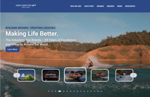 webpage for boat manufacturer Correct Correct 
