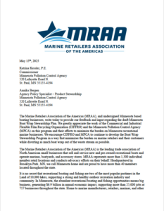 MRAA Advocates for marine retailers in Minnesota Boat Wrap Stewardship Program