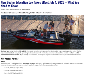Minnesota Boating Safety Law - Rapid Marine