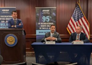 Industry leaders and members of Congress discuss federal boating access policy during a Congressional Boating Caucus briefing.